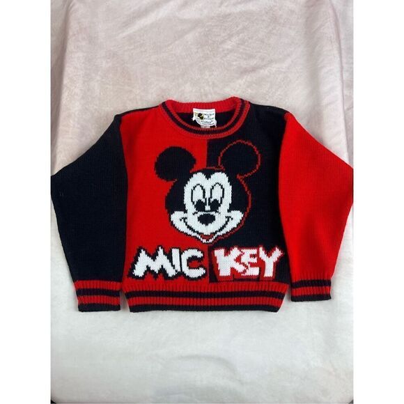 Vintage Kids Mickey Mouse Sweater 90s - Picture 1 of 7